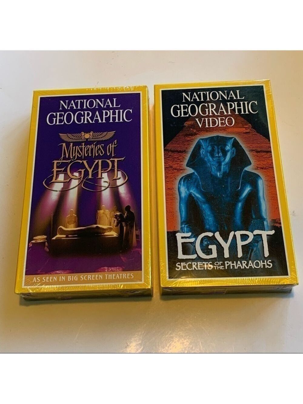 NATIONAL GEOGRAPHIC Mysteries of Egypt and Egypt Secrets of the Pharoahs two VHS